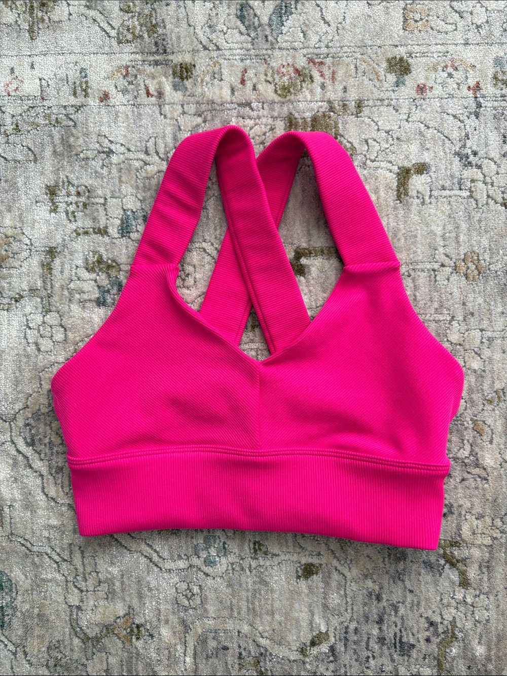 ALO Ribbed Crossback Bra